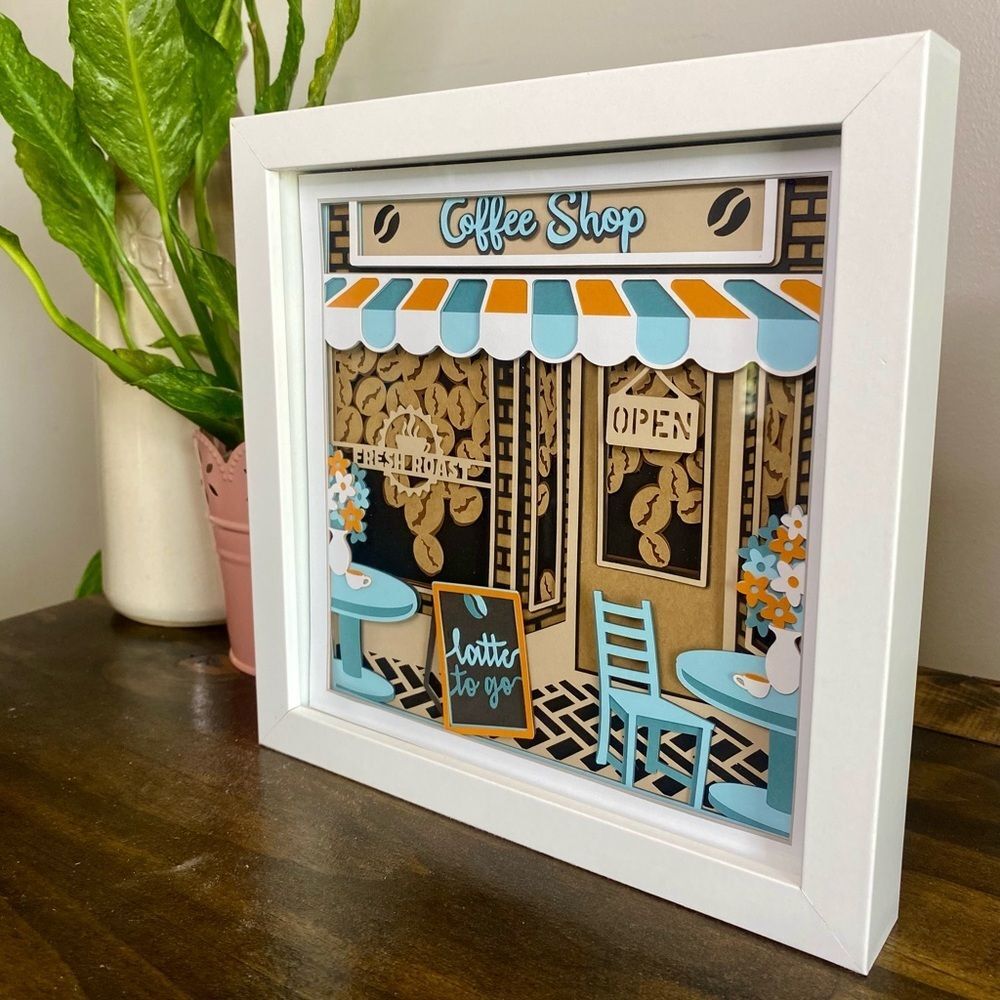 3D Coffee Shop Shadowbox - Picture 3 of 8